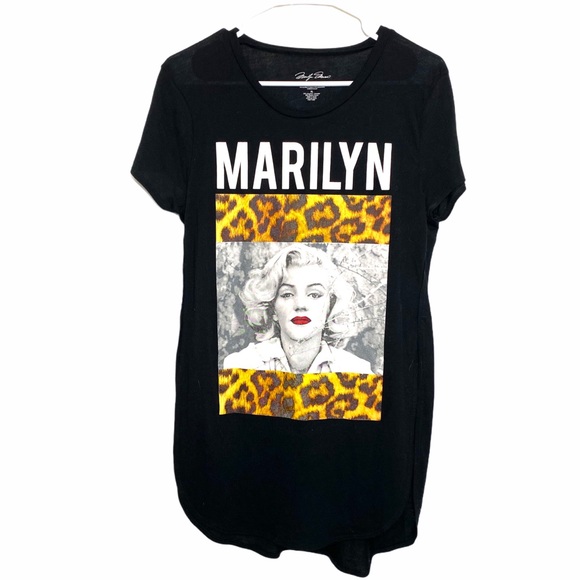 Marilyn Monroe Tops - 🎄3/$20 Marilyn Monroe Black & Cheetah Print Shirt